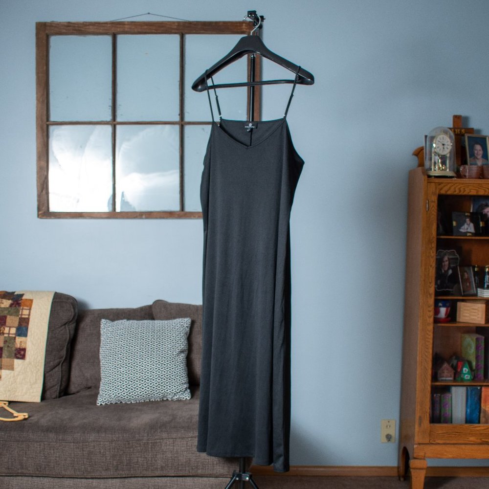 Maxi-length Spaghetti Strap Slip Dress
